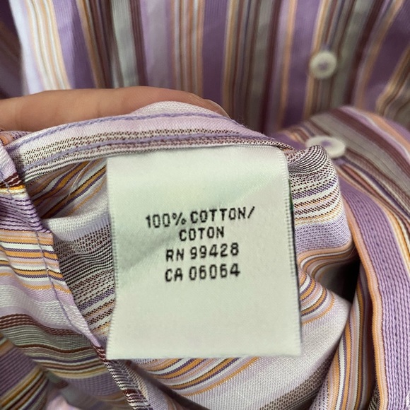 Bugatchi Uomo Multicolor Striped Button Down Shirt large - Picture 8 of 11